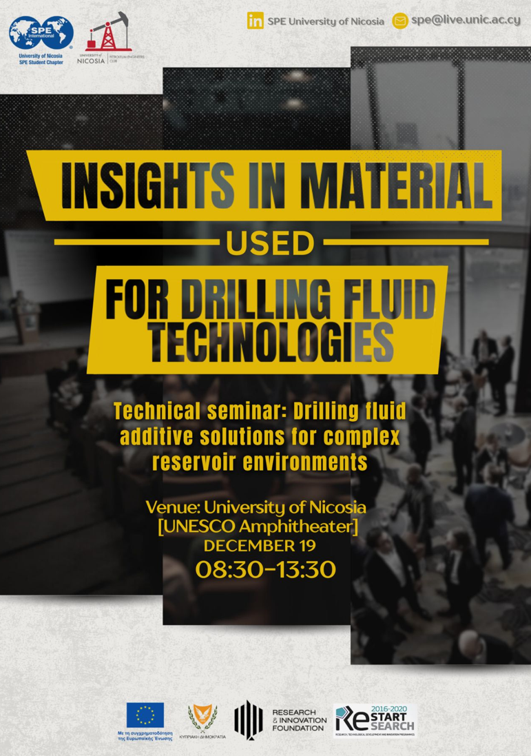 1st Promotional Seminar poster: Drilling fluid additive solutions for complex reservoir environments